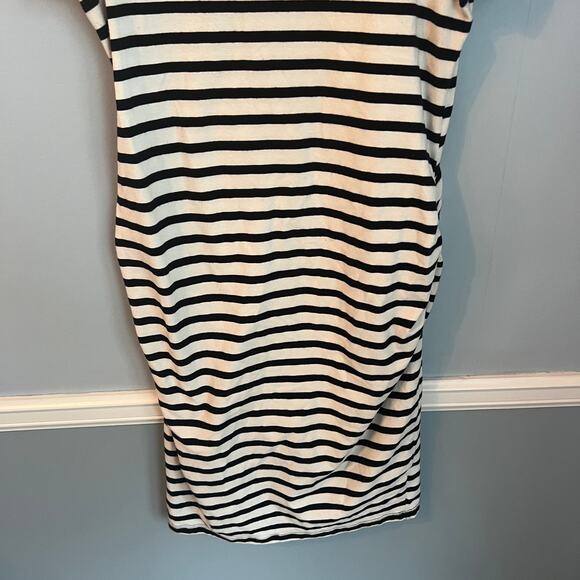 Old Navy Maternity Fitted White Black Dress Size Large - Picture 7 of 12